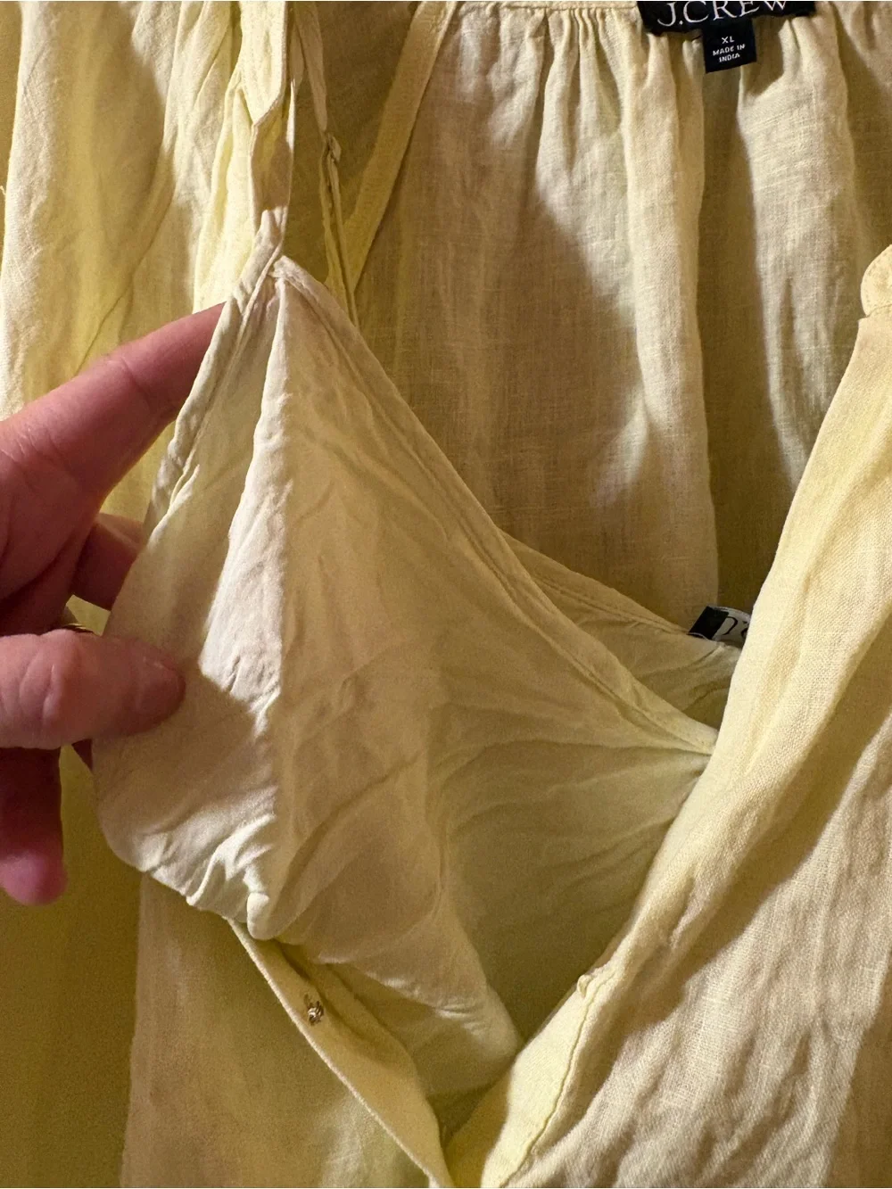 J. Crew Linen Cabana Maxi Dress in Yellow